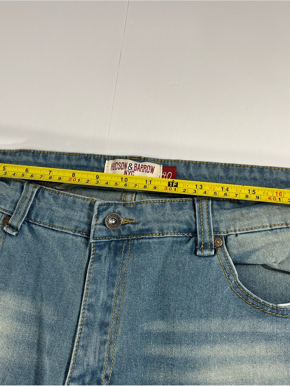 Slim Straight Light Blue Washed Men's Jeans - Picture 3 of 9
